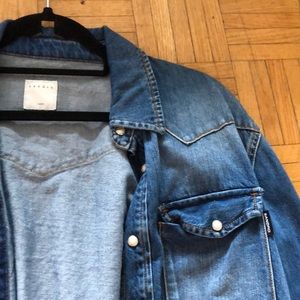 Sandro denim button up shirt